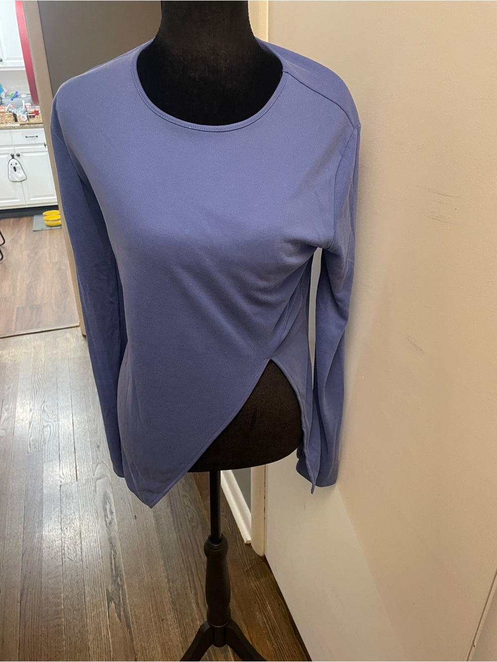 Forever 21 Periwinkle Asymmetrical Long Sleeve Top